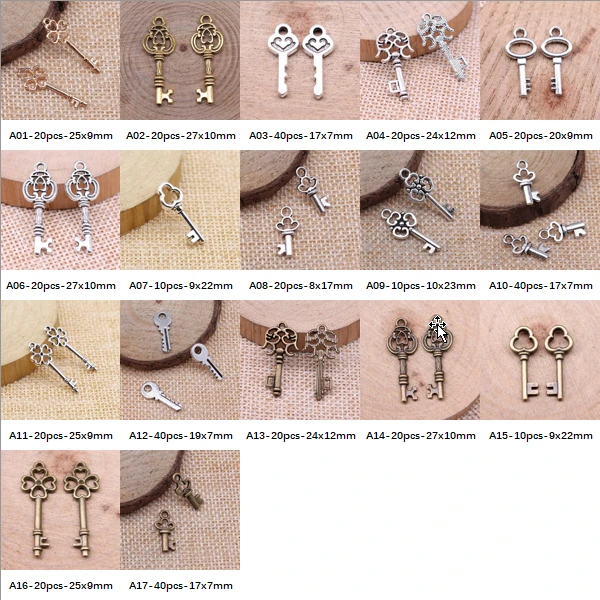 

New Arrival Key Charms For Jewelry Making Gifts For Women