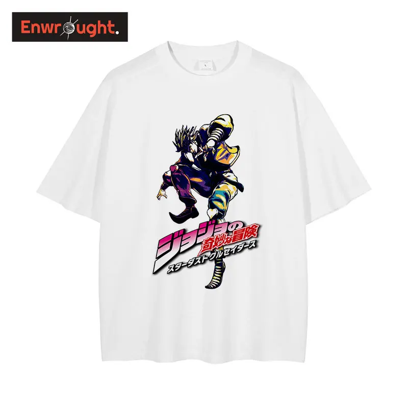 

Anime JoJo's Bizarre Adventure T-shirt Streetwear Dio Graphic T Shirts Fashion JOJO Oversized Tops Summer Casual Tees 100%Cotton