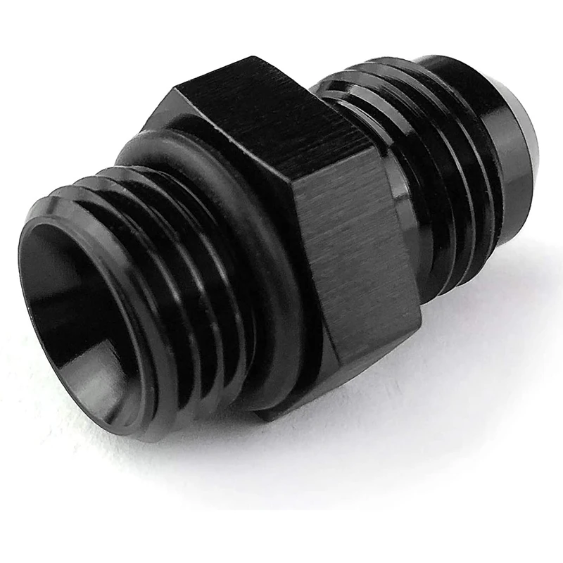 

2PCS AN10 TO AN10 ORB boss O-Ring Straight Boss Adapter Black