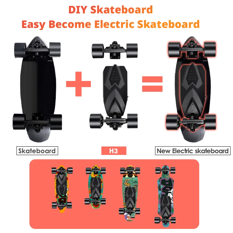 

Электрический скейтборд TeamGee H3 DIY, набор для взрослых, Лонгборд, электрический скейтборд, 15 км, диапазон 25 км/ч, 480 Вт, мотор, электроскейтборд