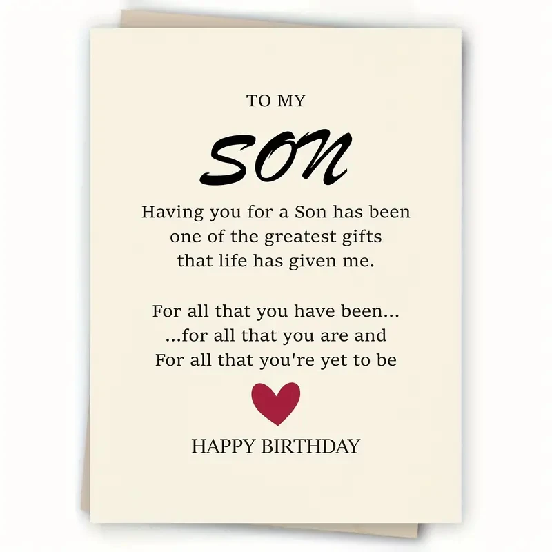 1 шт. идеальный подарок для мужчин карточка на день рождения сына-браслет от мам-16