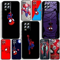 handsome marvel hero spiderman phone case for oppo realme 5 6i 6s 7 7iglobal 8 8i pro 5g realme narzo 50a narzo 50i black back