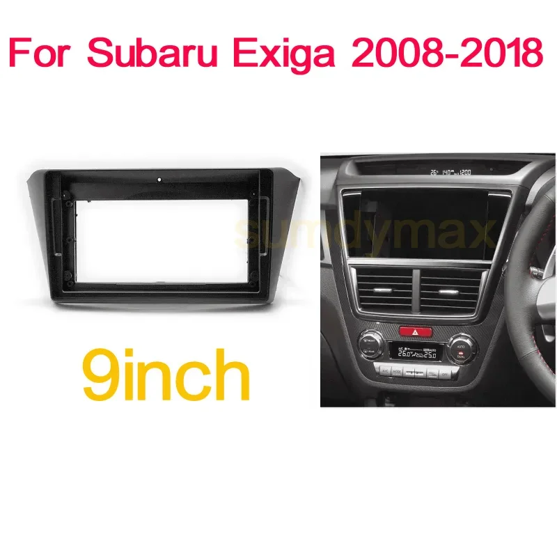 9-дюймовая рамка для автомобильного радиоприемника 2 Din Subaru Exiga 2008-2018 с большим