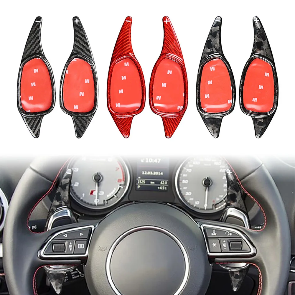 Весло рулевого колеса из углеродного волокна для Audi A5 S3 S4 S5 S6 SQ5 RS3 RS4 RS5 RS6 RS7 RS Q3 TT R8