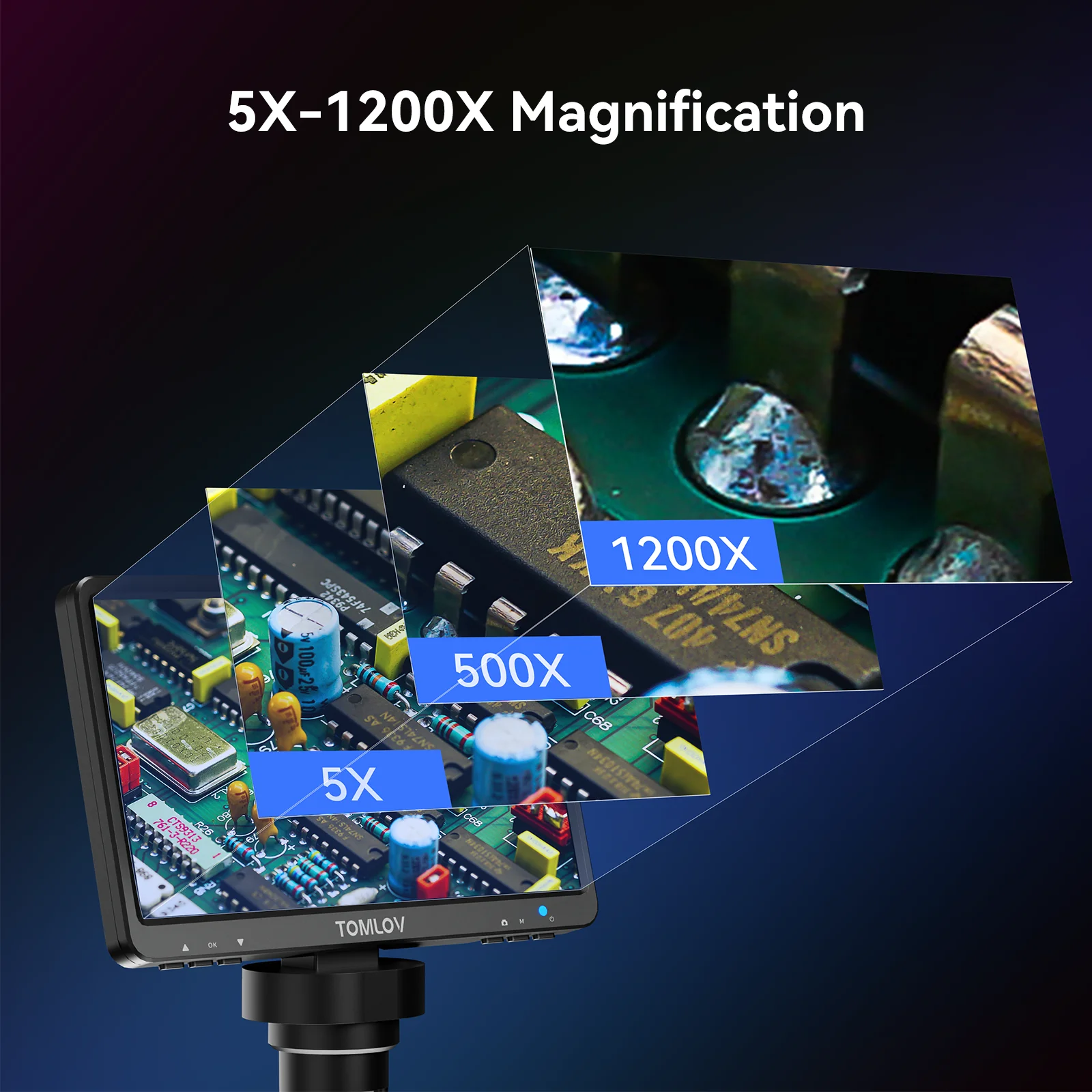 TOMLOV DM9 Цифровой микроскоп 1200X