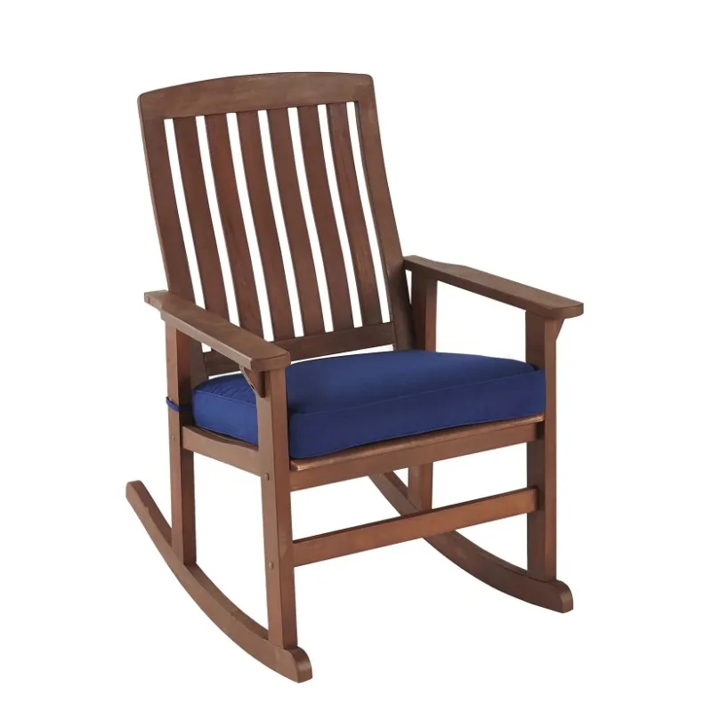 

Better Homes & Gardens Delahey Wood Rocking Chair, Brown Finish Recliner Chair Outdoor Furniture Camping Chair