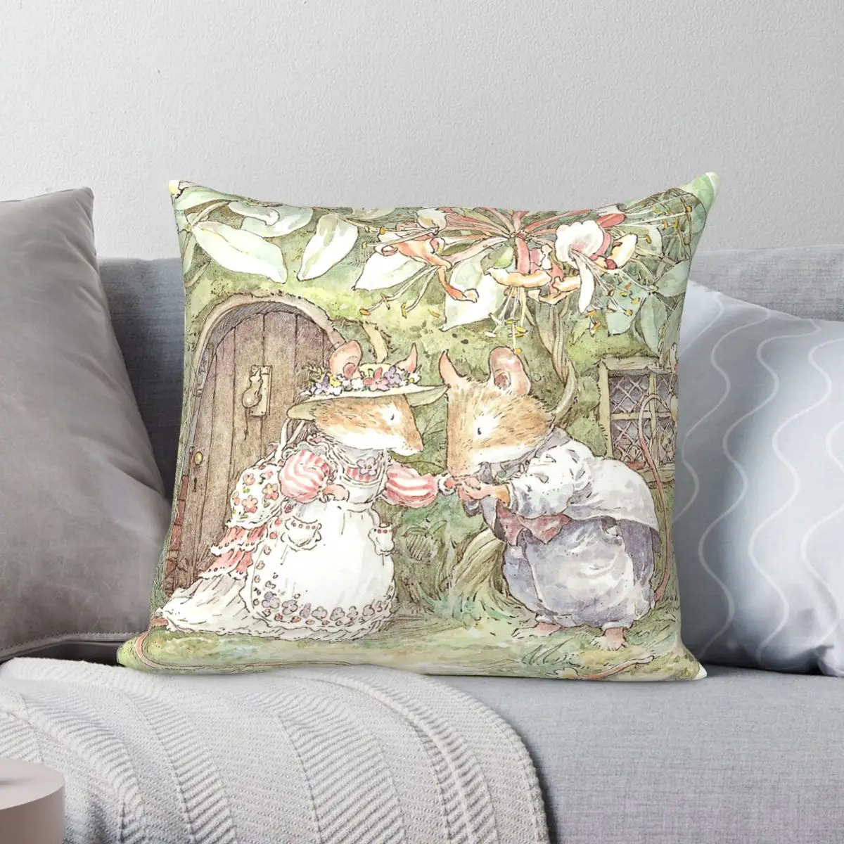 

The Wedding Day Dawned At Last Square Pillowcase Polyester Linen Velvet Printed Zip Decor Home Cushion Cover Wholesale 18"