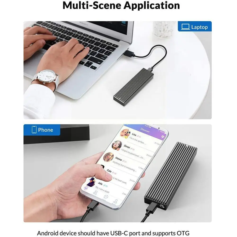

Корпус M.2 NVME USB C Gen2 10 Гбит/с PCIe SSD чехол M.2 SATA NGFF чехол для SSD с двойным протоколом для 2230/2242/2260/2280 M2 SSD чехол X5C4