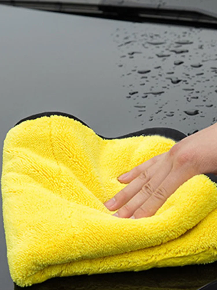 

Двухстороннее утолщенное полотенце для мытья автомобиля, 2 шт., тряпка, кухонное полотенце, ткань для очистки детейлинга, принадлежности, вп...