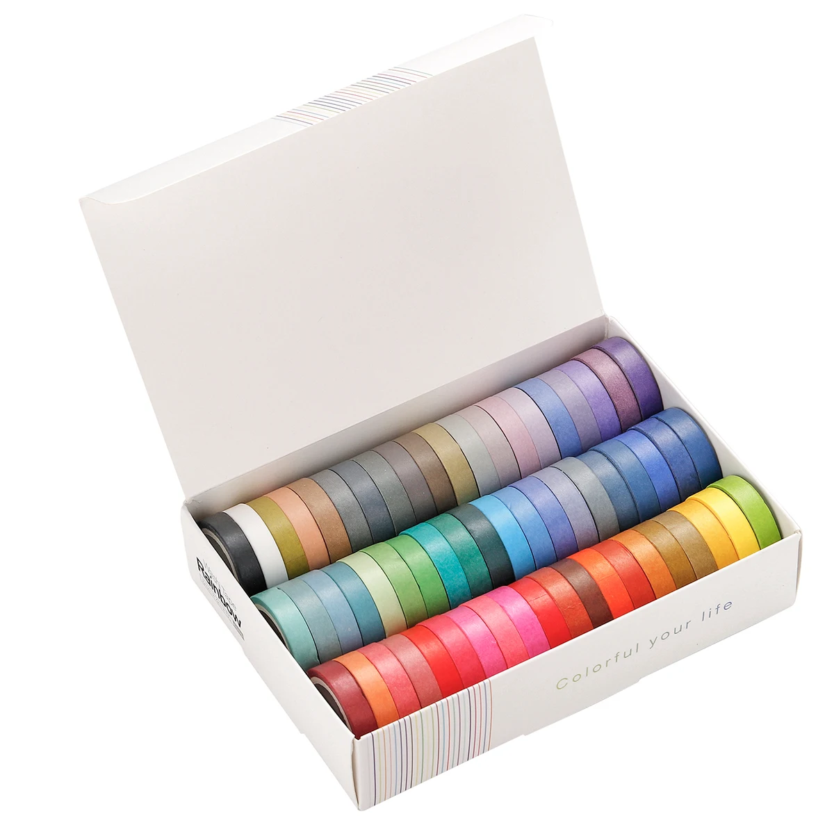 

Радужная бумажная лента Washi 60 шт.