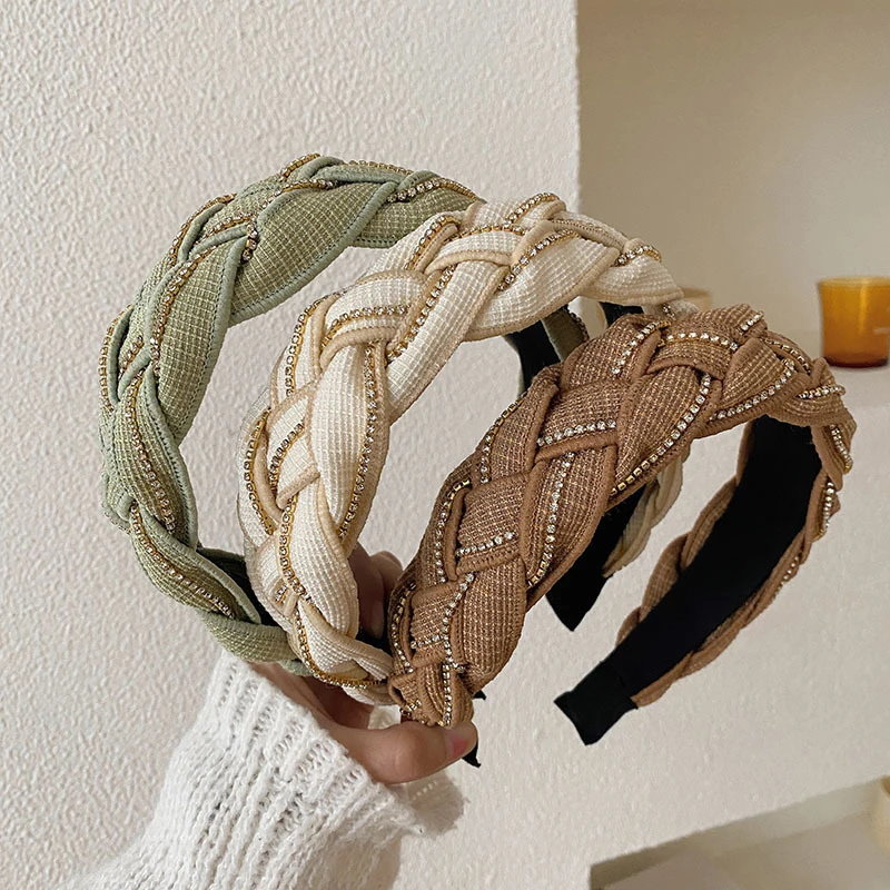 

New Wide Weaving Hairbands Braided Wide Headband For Women Hair Hoop Fashion Hair Bands Bezel Headdress Hair Accessories Fashion