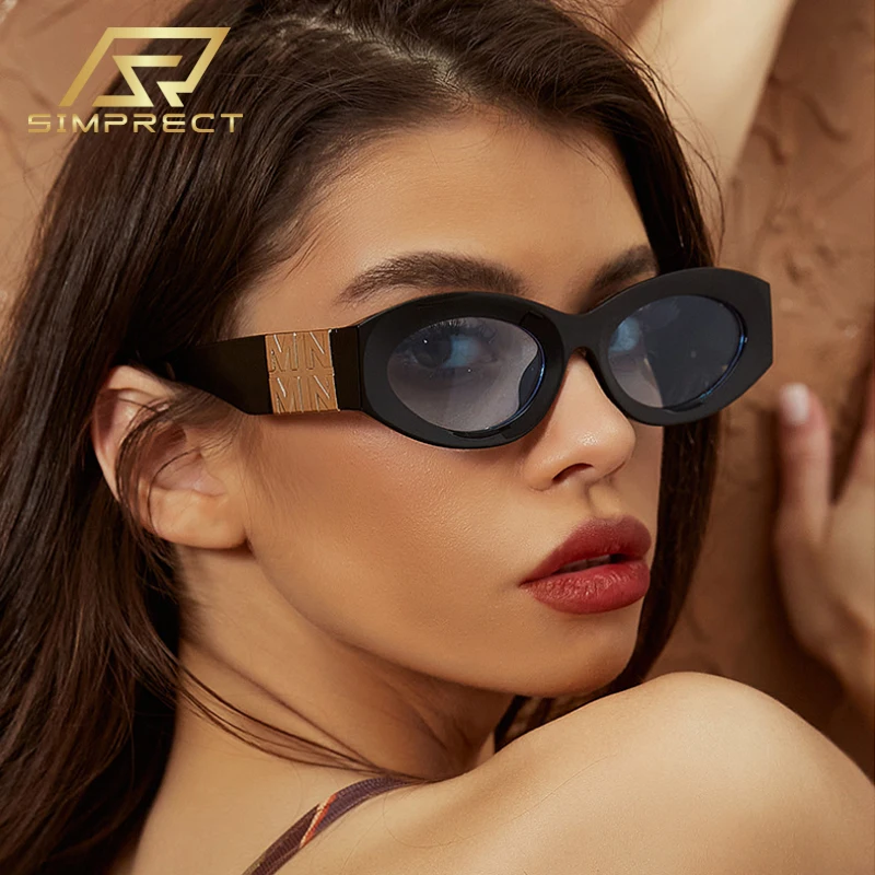

SIMPRECT маленькие солнцезащитные очки кошачий глаз женские 2022 роскошные брендовые дизайнерские солнцезащитные очки Fashion Week винтаж ретро UV400 о...