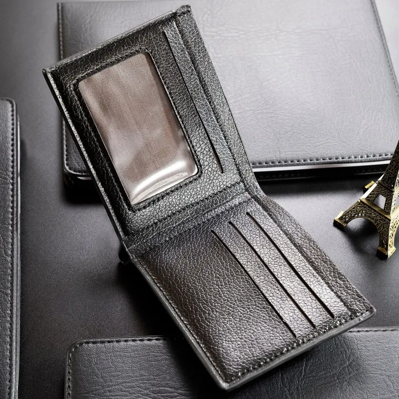 

2023 New Hot Men's Wallet Small Money Purses Mini Wallets Short Vertical Ultra-thin Wallet Bank Card Package Small Purse Wallet