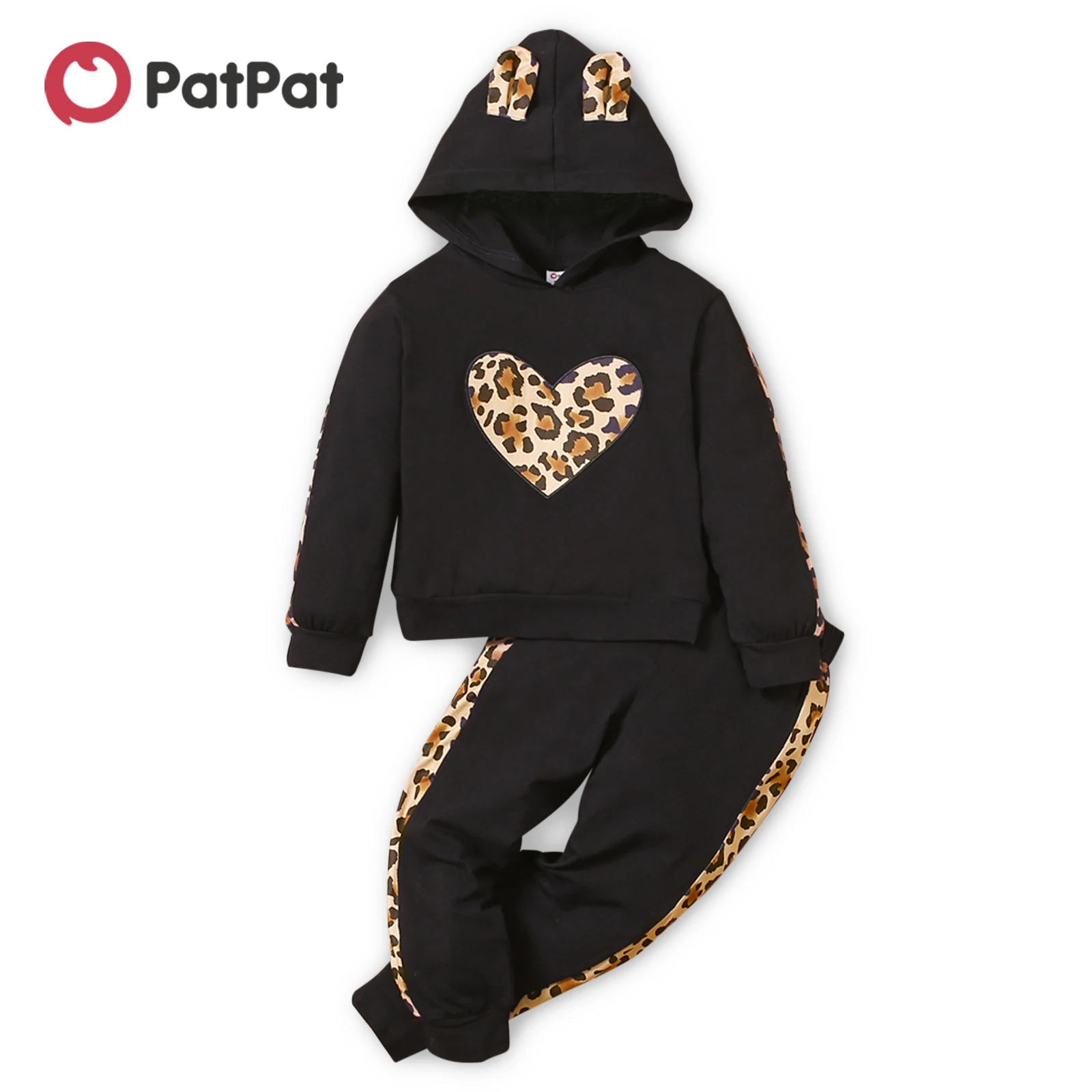 

Комплект из двух предметов, толстовка с капюшоном и штаны с леопардовым принтом