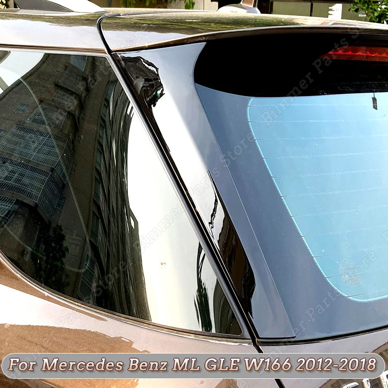 

For Mercedes Benz ML GLE W166 2012-2018 Rear Window Side Spoiler Wing Car-styling Auto Rear Window Mirror Tail Gloss Black ABS