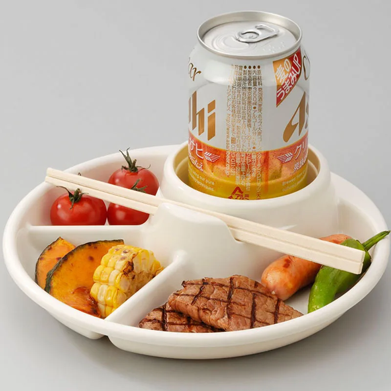 

Breakfast Plate Divided Portable Barbecue Picnic Tray Portion Control Plate For Healthy Eating For Adults Kids Dinner Plate