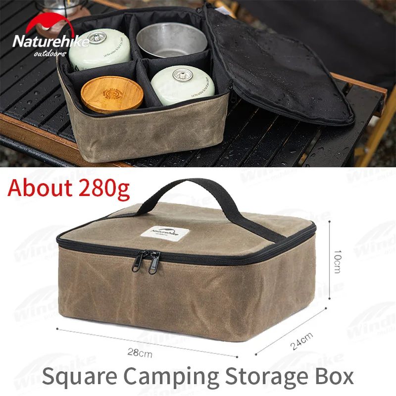 

Квадратная коробка для хранения для кемпинга Naturehike 16 Ann Canvas, оборудование для путешествий и пикника, столовая посуда, сумка
