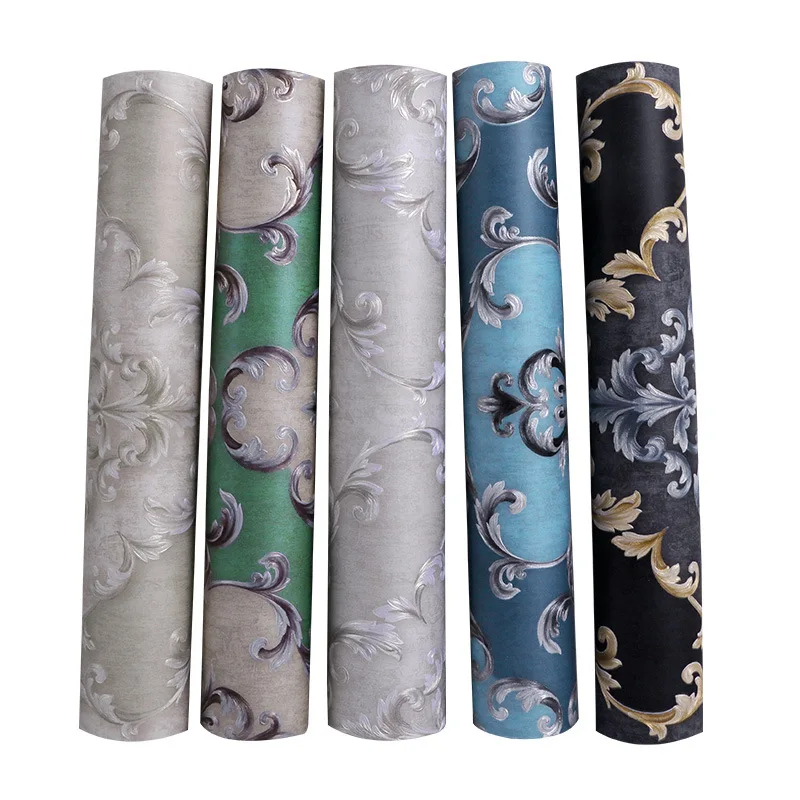 

European style 3D stereoscopic living room bedroom background wallpaper home luxury high-end nonwoven Damascus wallpaper.