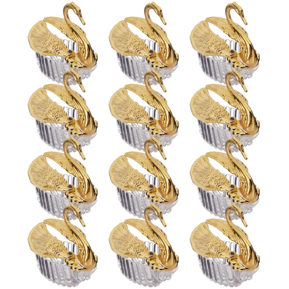 

Box Candy Swan Boxes Party Wedding Biscuitsshower Case Baby Favors Pattern Holder Gift Wrapping Decorative Gifts Container Clear