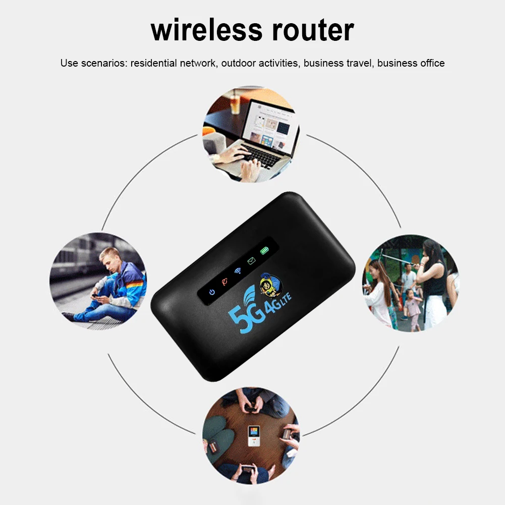 

Карманный Wi-Fi роутер H30 4G, портативная Мобильная точка доступа Wi-Fi CAT4 150 Мбит/с, LAN RJ45 2600 мАч со слотом для SIM-карты для путешествий на открытом воздухе