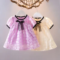 2022 girls dress new childrens summer cotton short sleeved dress baby princess dress lww10100