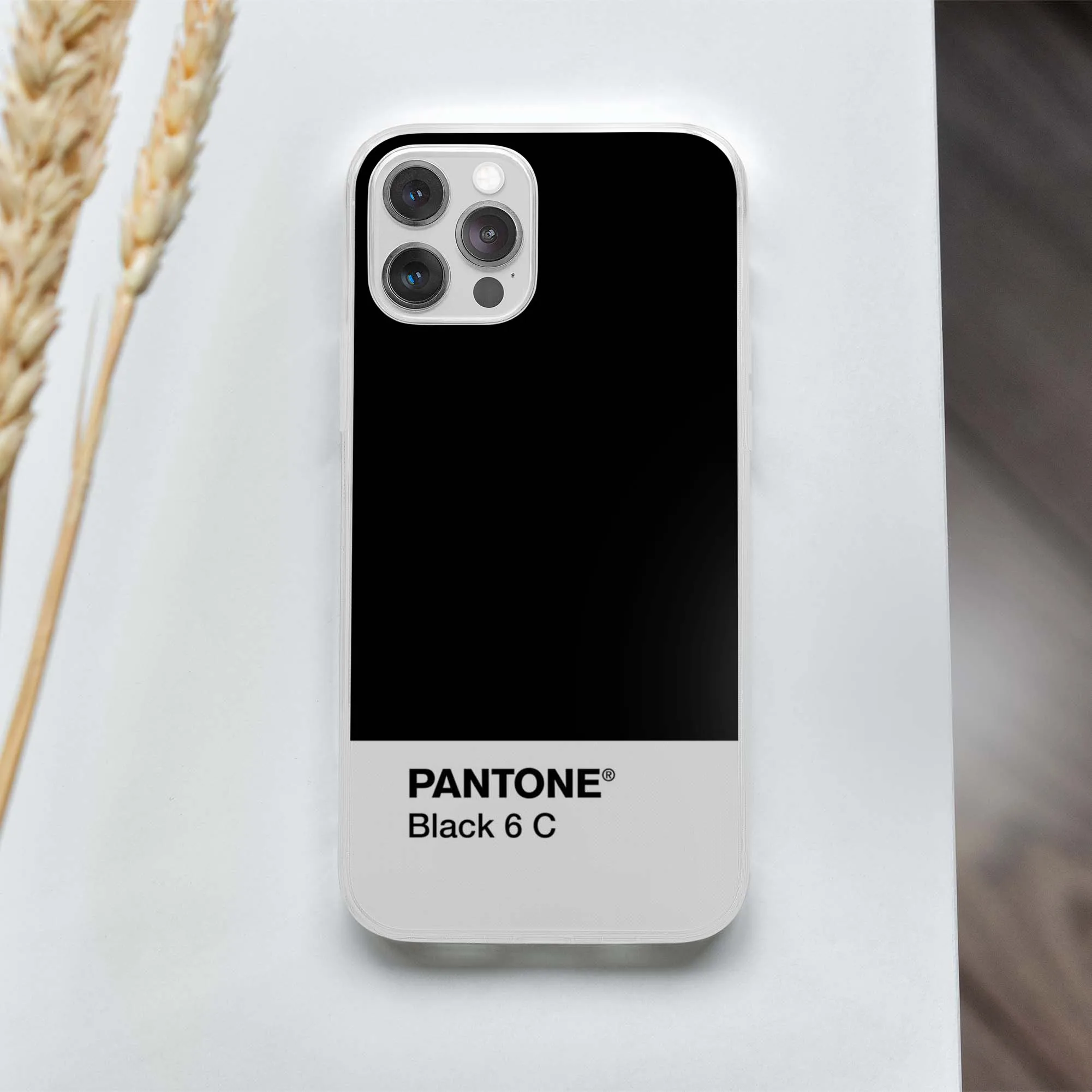 Custodia morbida nera Pantone per iPhone X XS XR Max 7 8 Plus 11 12 13 Pro Max Mini modello Silicon Coque Soft Cover Foto