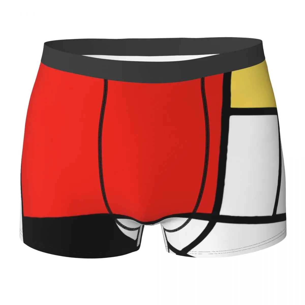 

Geometric Underwear Mondrian Soft Panties Design Boxer Brief Pouch Man Oversize Boxershorts