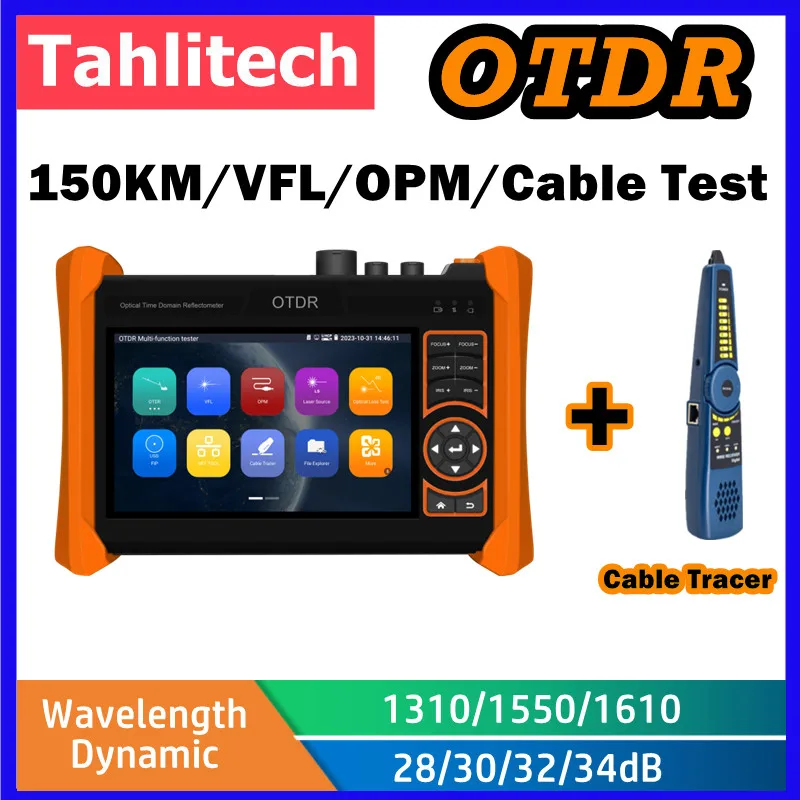 5 4-дюймовый тестер OTDR 1310/1550 нм 1610 сенсорный экран OPM VFL оптоволоконный