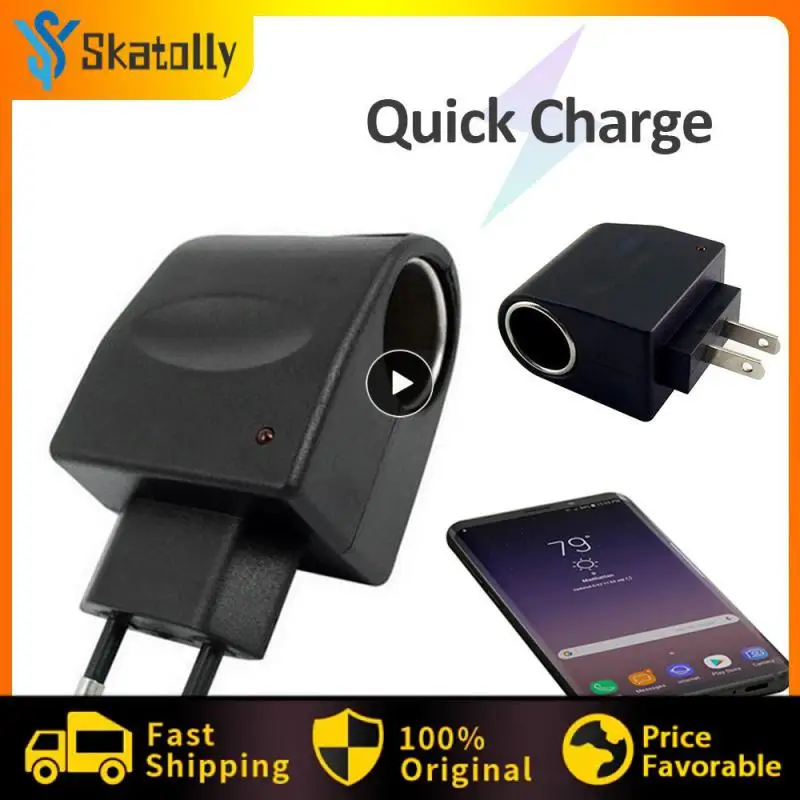 

Durable Cigarette Lighter Conversion Plug 220v To 12v Cigarette Lighter Multifunctional Cigarette Lighter Adapter Portable