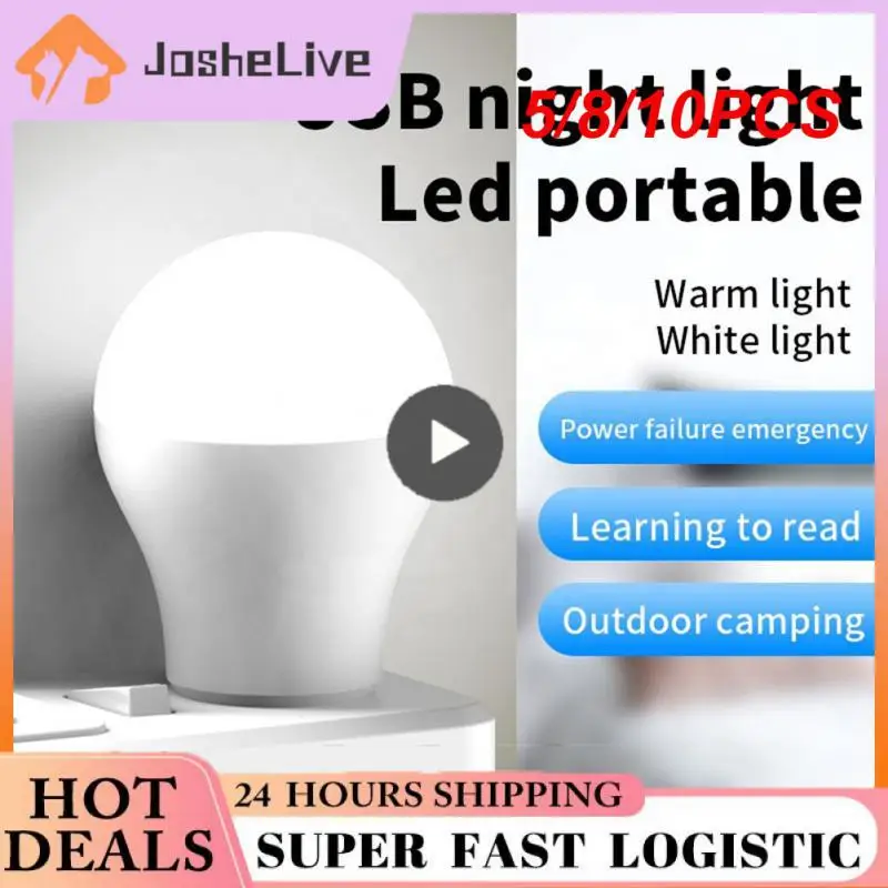 

5/8/10PCS Plastic Long Service Life Led Light Bulb Environmentally Friendly Led Lighting Lamps Power Failure Emergency