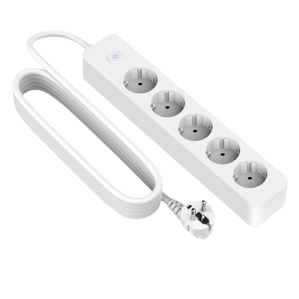 

Europe Plug Power Strip Socket With Extension Cable 1.8M LED Independent Switch AC Outlet Multi Network Electric Accessories