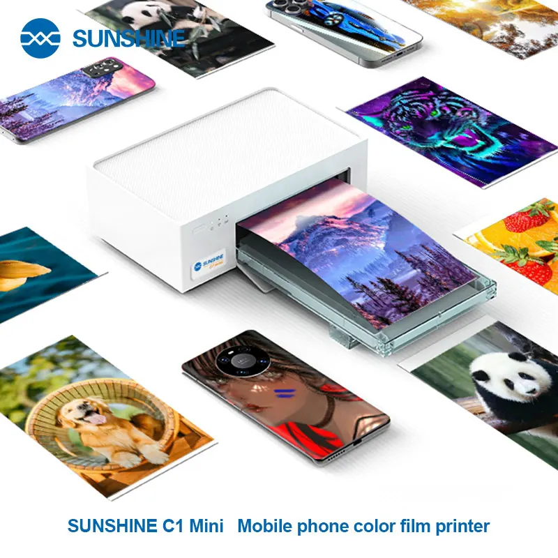 

SUNSHINE C1 Mini Mobile Phone Color Film DIY Printer WiFi Direct Connection for Various Mobile Phone Films under to 7.5 inches