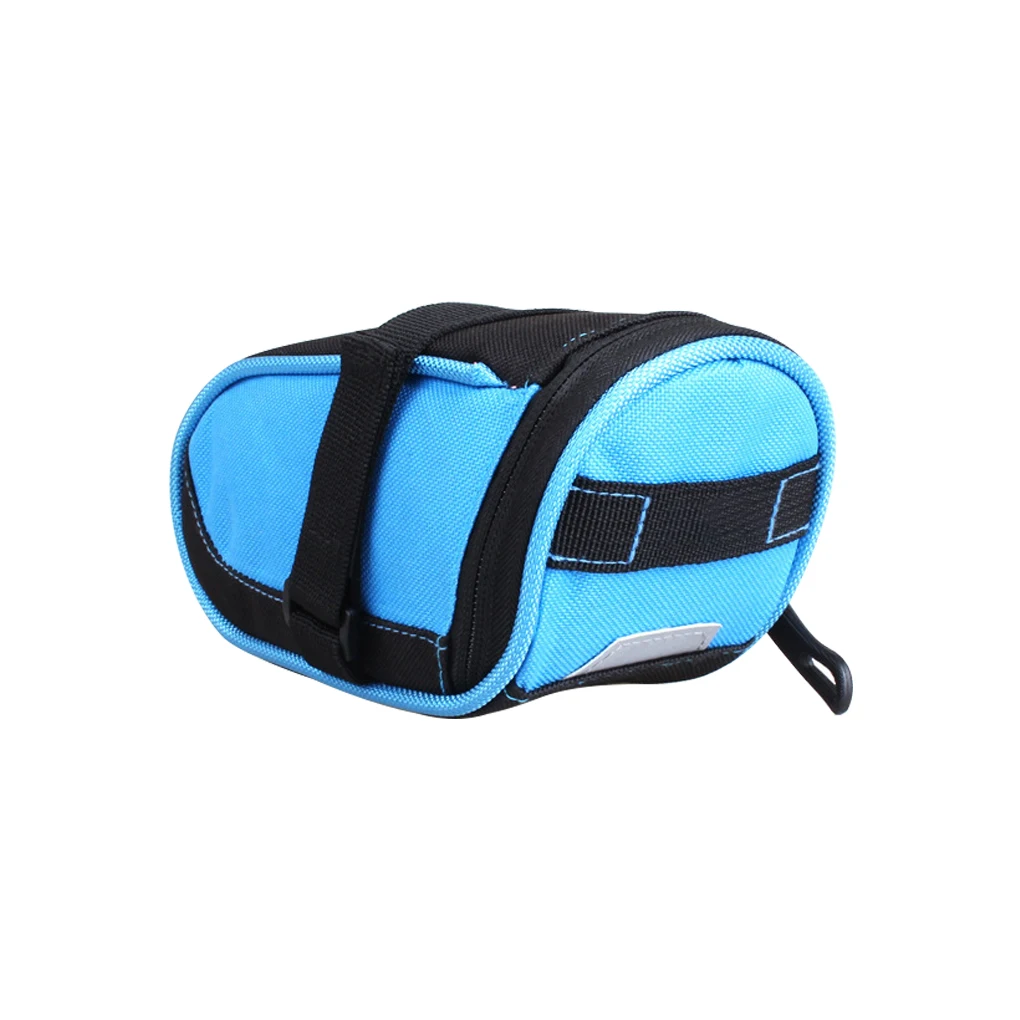 

Bike Rear Bag Seat Mounted Nylon Pouch Phone Key Wallet Waterproof Zipper Closure Bag