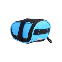 bike rear bag seat mounted nylon pouch phone key wallet waterproof zipper closure bag