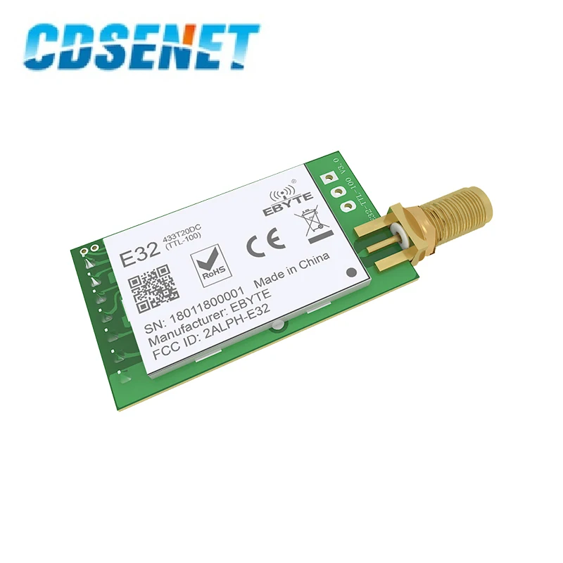 CDSENET 5Pcs SX1278 LoRA 433MHz UART RF Module 433MHz 20dBm 3km E32-433T20D Wireless Transceiver Transmitter Receiver SMA-K
