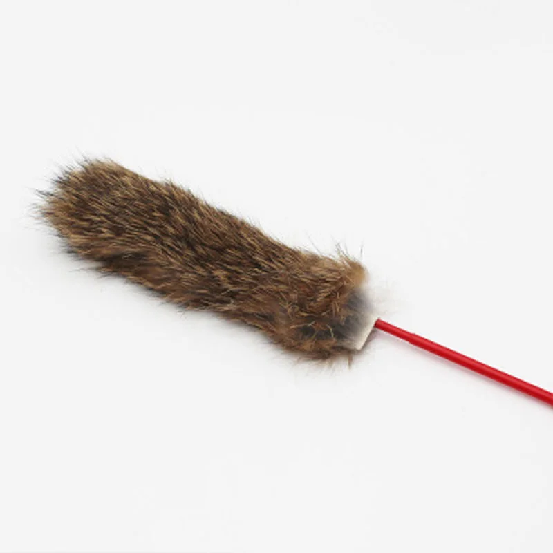 

Cat Toy Pet Cat Toy Fake Hair Fault Fur Teaser Wand Toy Teasers For Cat Play Fun Stick Cat Accessories Toys For Cats