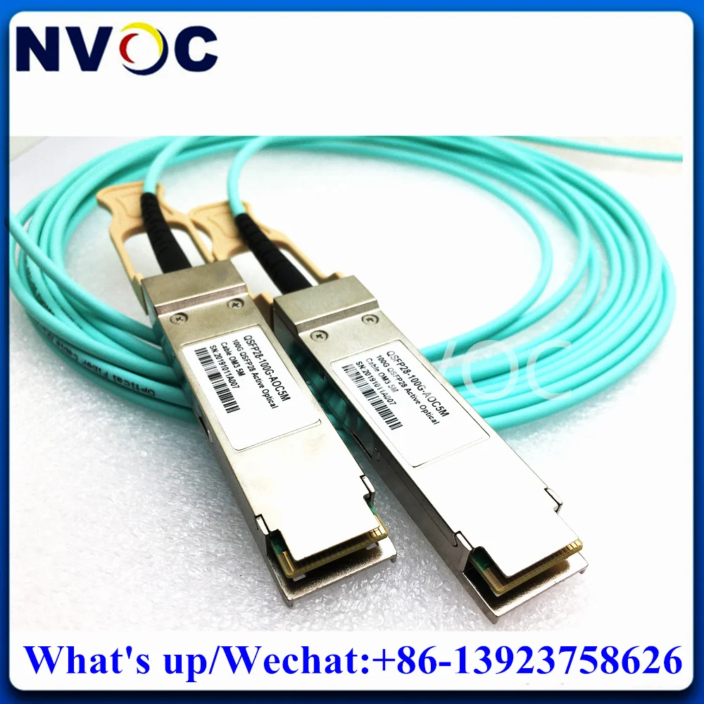 

100G QSFP28-100G-AOC OM3 Multi Mode MM 850nm 15M 20M 25M 30M 35M 40M 45M 50M QSFP28 MPO Connector AOC Active Optical Cable