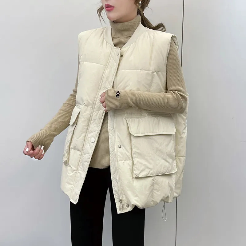 Cotton Vest For Women Outside New Fashion Trend In Autumn And Winter Female Loose And All-Match Casual Vest Coat Lady Jacket