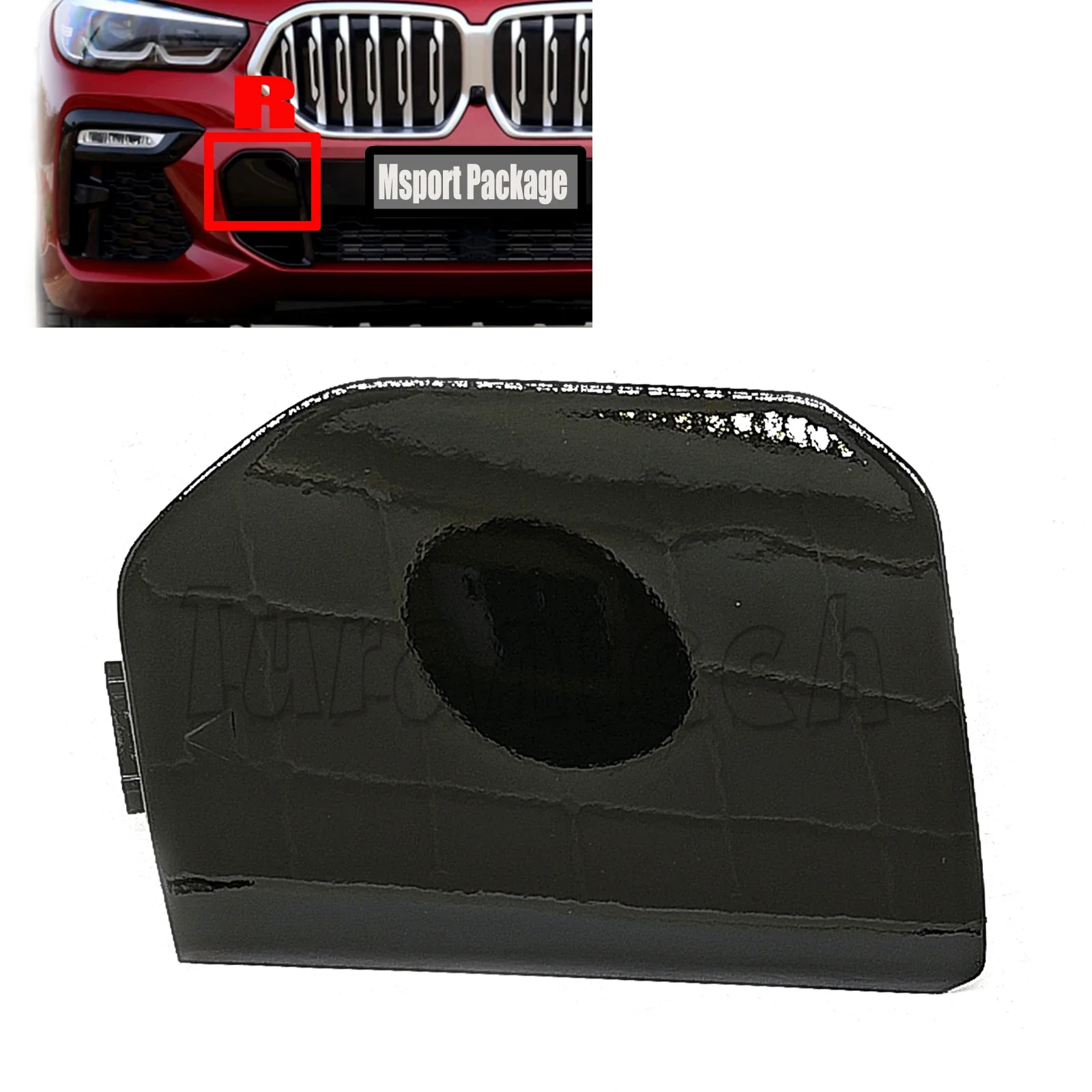 

Передняя буксировочная Крышка для 20-22 BMW X6 M sport G06 30i 40i M50 30dX 30iX 40iX M50dX M50iX SAC, бампер, крючок, буксировочная крышка