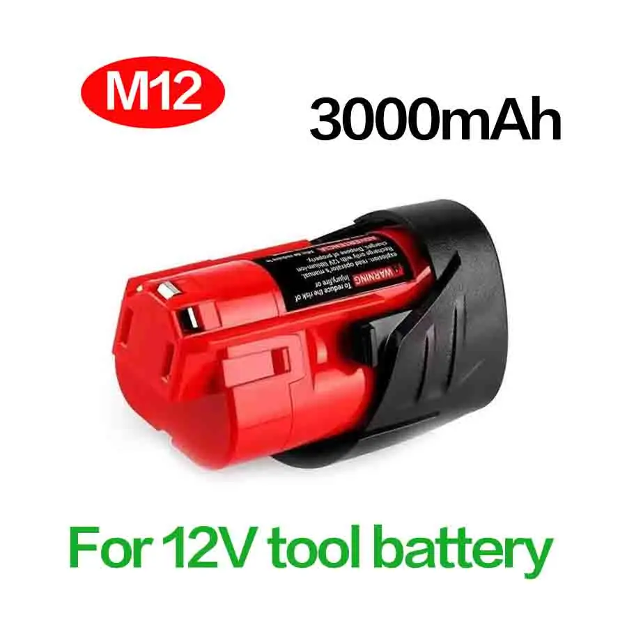 Фото ✔ Аккумуляторная батарея 12 В для инструментов Milwaukee M12. Совместим с 48-11-2402, 48-11-2411, и 48-11-2401MIL-12A-LI 12 В. №1
