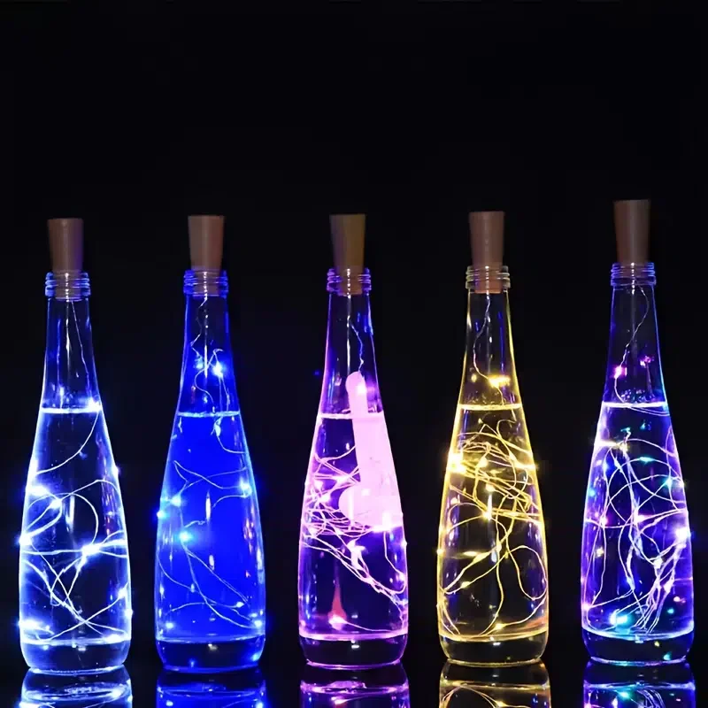 

HMTX 4pcs Waterproof Wine Bottle Light With 20pcs LED Bulb For Christmas Decoration Accessories