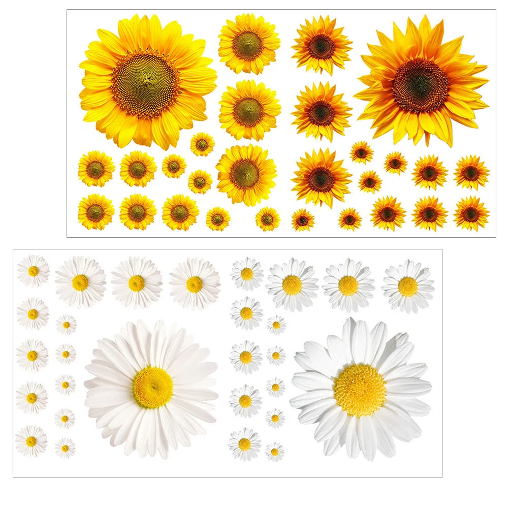 

2 набора обои с цветочным рисунком съемные наклейки декоративные 60x32 см ПВХ наклейки цветок