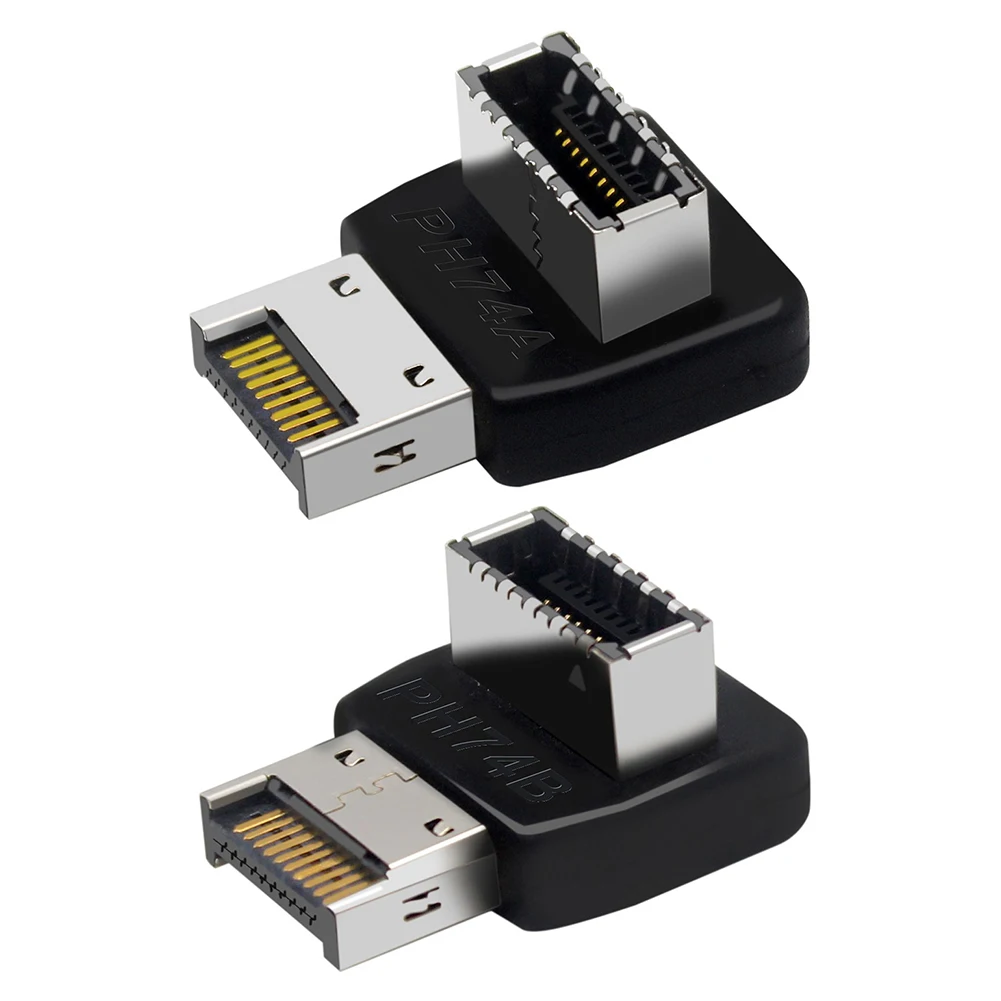 USB-адаптер с разъемом USB 3 1 на Type-E переходник 90 градусов передний шасси типа C для