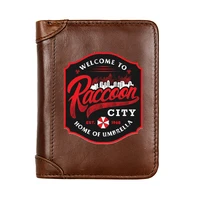 100 genuine leather men wallets welcome to raccoon city home of umbrella wallets for man short purses portefeuille homme