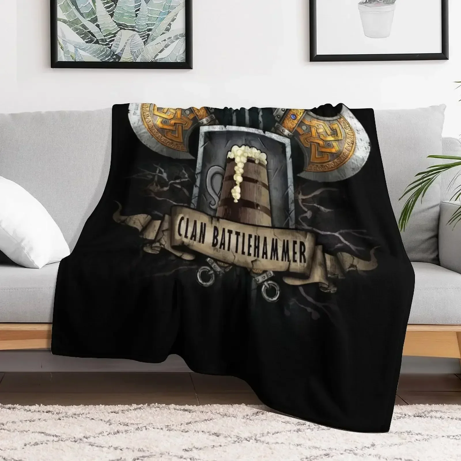 Одеяло Clan Battlehammer Mithral Hall Dwarf Faerun Fourthpeak Frost Hills самое мягкое клетчатое плюшевое