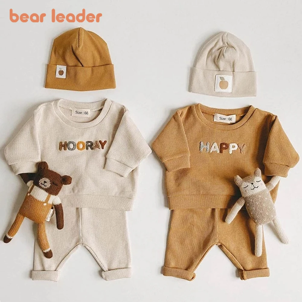 Bear Leader Baby Clothes Set Spring Toddler Baby Boy Girl Casual Tops Sweater + Trouser 2pcs Newborn Baby Boy Clothing Outfits