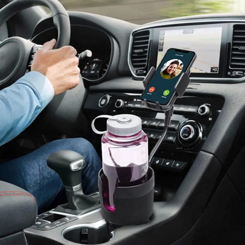

Автомобильный держатель для чашки, расширитель с креплением для сотового телефона, держатель с вращением на 360 °, аксессуары, расширитель + стакан для смартфона, интерьер автомобиля F0E2