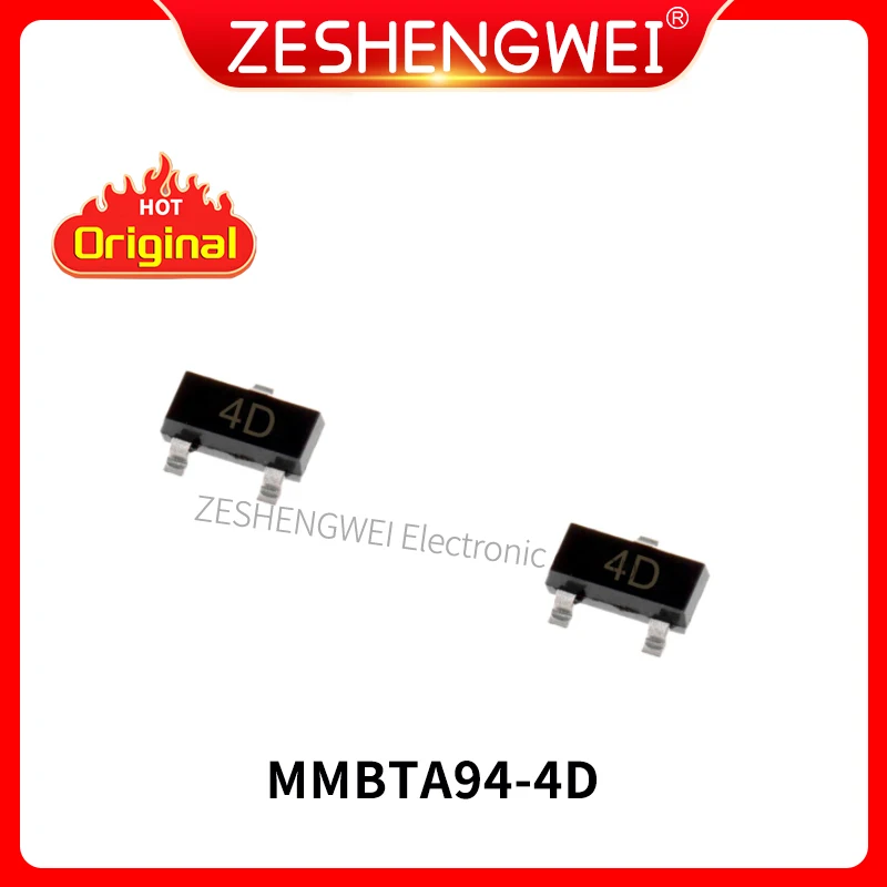 

50PCS MMBTA94 4D SOT23 SMD triode PNP Signal Transistor New And Original