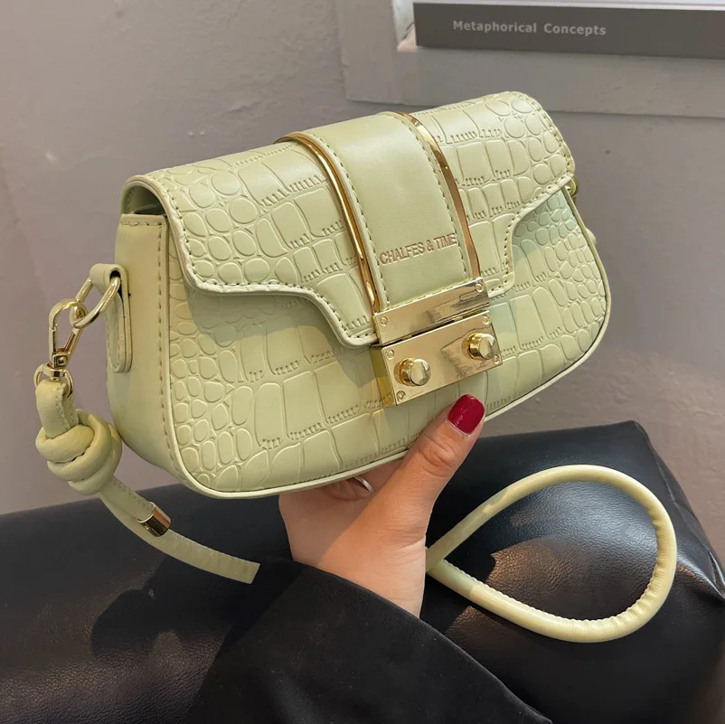 Роскошная женская брендовая крокодиловая сумка через плечо модная