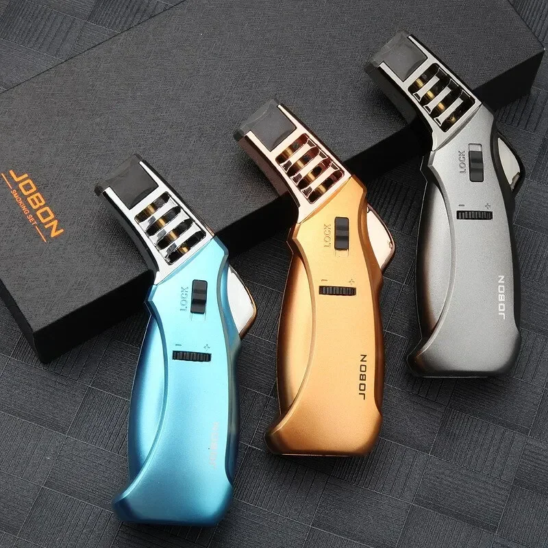 

Portable Punch Lighter with Safety Lock Blue Flame Kitchen Barbecue Cocktail Smoked Gas Lighter Smoke Accesoires Gadgets for Men